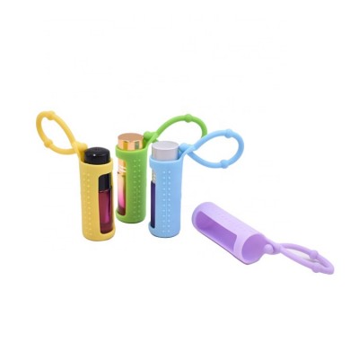 Essential Oil Bottle Holder,Colorful Silicone Protective Case Sleeve For Mini Glass Bottle